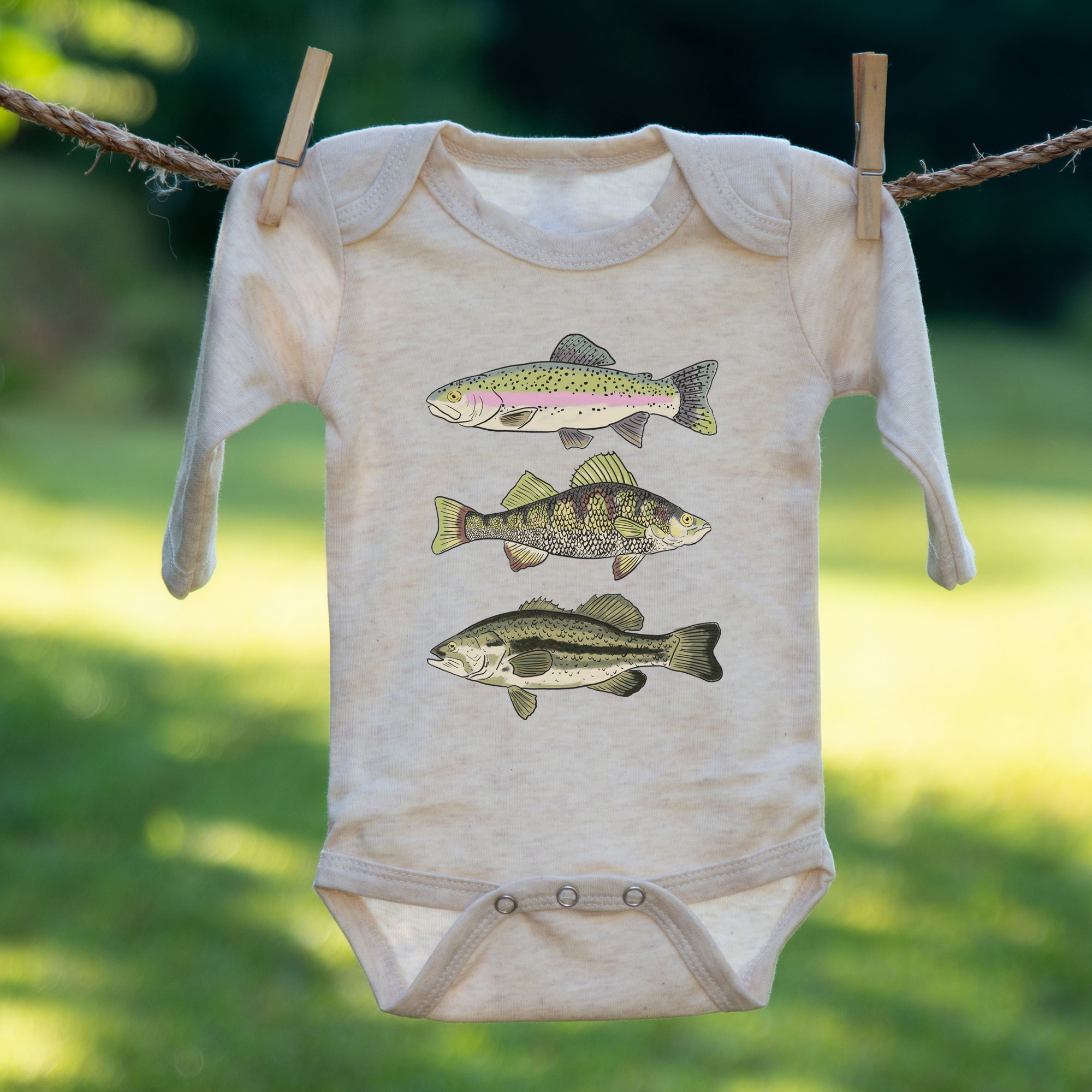 Three Fish Body Suit, Summer Fishing Outfit, Outdoor Summer Clothing, Baby  Boy Fishing, Nature Baby Outfit, Baby Boy Gift, Fishing Baby Top 