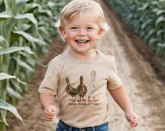 Duck Duck Goose Tee | Funny Duck Shirt | Cute Farm Animal Toddlers | Unisex Duck Shirt | Farm Kid Back to School | Homestead Kid | Farm Girl