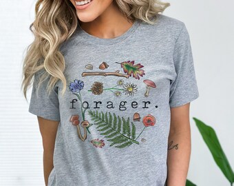 ADULT "Forager" Nature Tee | 2 Colors | Unisex hiking tee | Hiking gifts | Colorful Hiking Tee for Women | Outdoor Lover Soft T-shirt