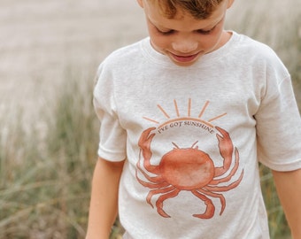 I've got sunshine Beach Crab Summer Tee Toddler summer outfit Ocean tee Beach life Ocean Animal Beach Crab shirt Cute unisex beach life tee