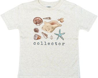 Shell "Collector" Beach Summer Tee Toddler summer outfit Ocean tee Beach life Unisex beach tee Cute beach summer vacation Summer vibes tee