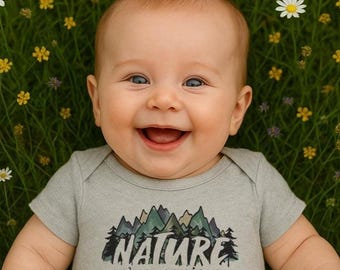 Nature Makes You Nicer Baby Bodysuit | Hiking Baby Outfit | Adventure Baby Clothes | Outdoor Baby Gift | Short or Long Sleeve