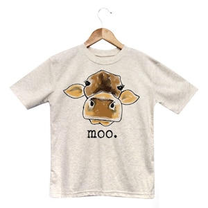 Moo Cow Toddler Shirt | Farm Theme Toddler Outfit | Cow Clothing | Farm Animal Shirt | Country Western Style | Summer Tees for Boys