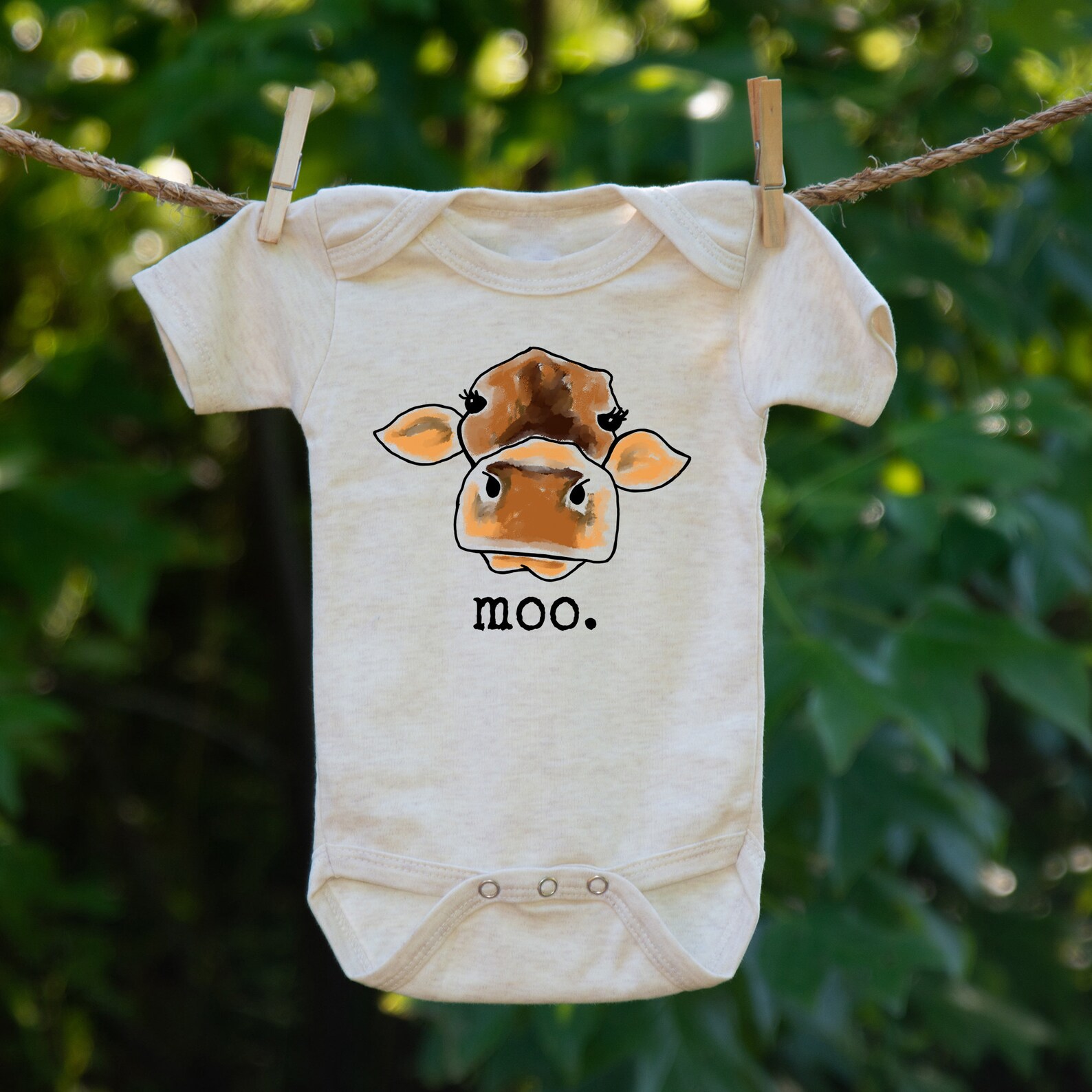 Moo Cow Baby Body Suit Moo Cow Baby Outfit Farm Theme Etsy