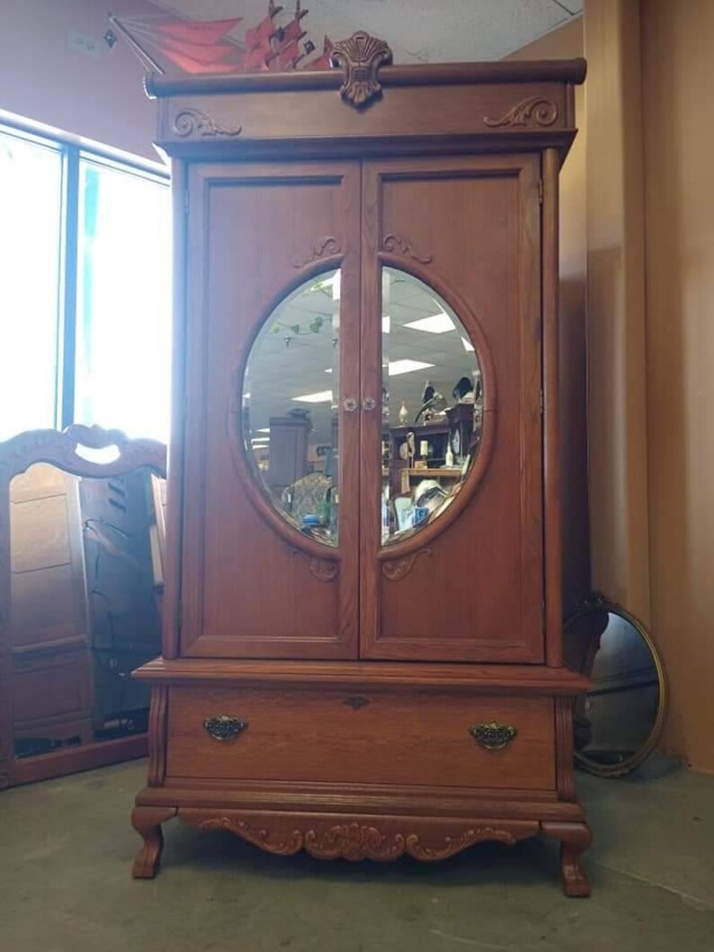 Lexington Furniture Oak Sampler Victorian Armoire Etsy