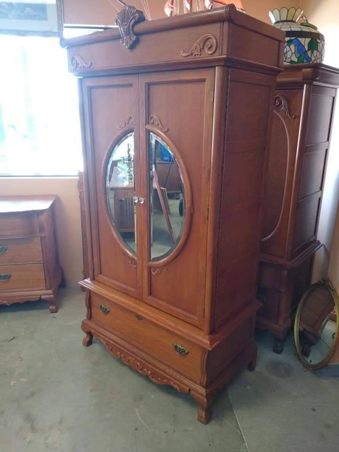 Lexington Furniture Oak Sampler Victorian Armoire Etsy