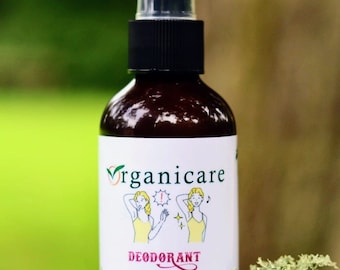 Effective 100% Natural Organic Deodorant Mild Antiperspirant Organicare Bodycare Armpit Foot Spray Vegan RosemaryPine Lichen Eco-friendly