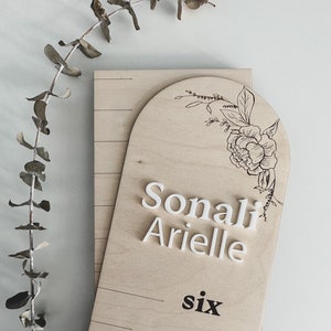 Liniaal voor groeimeter pioenroos • Gepersonaliseerde groeimeter • Decoratie kinderkamer • Decoratie speelkamer • Decoratie kinderkamer • Meetgrafiek