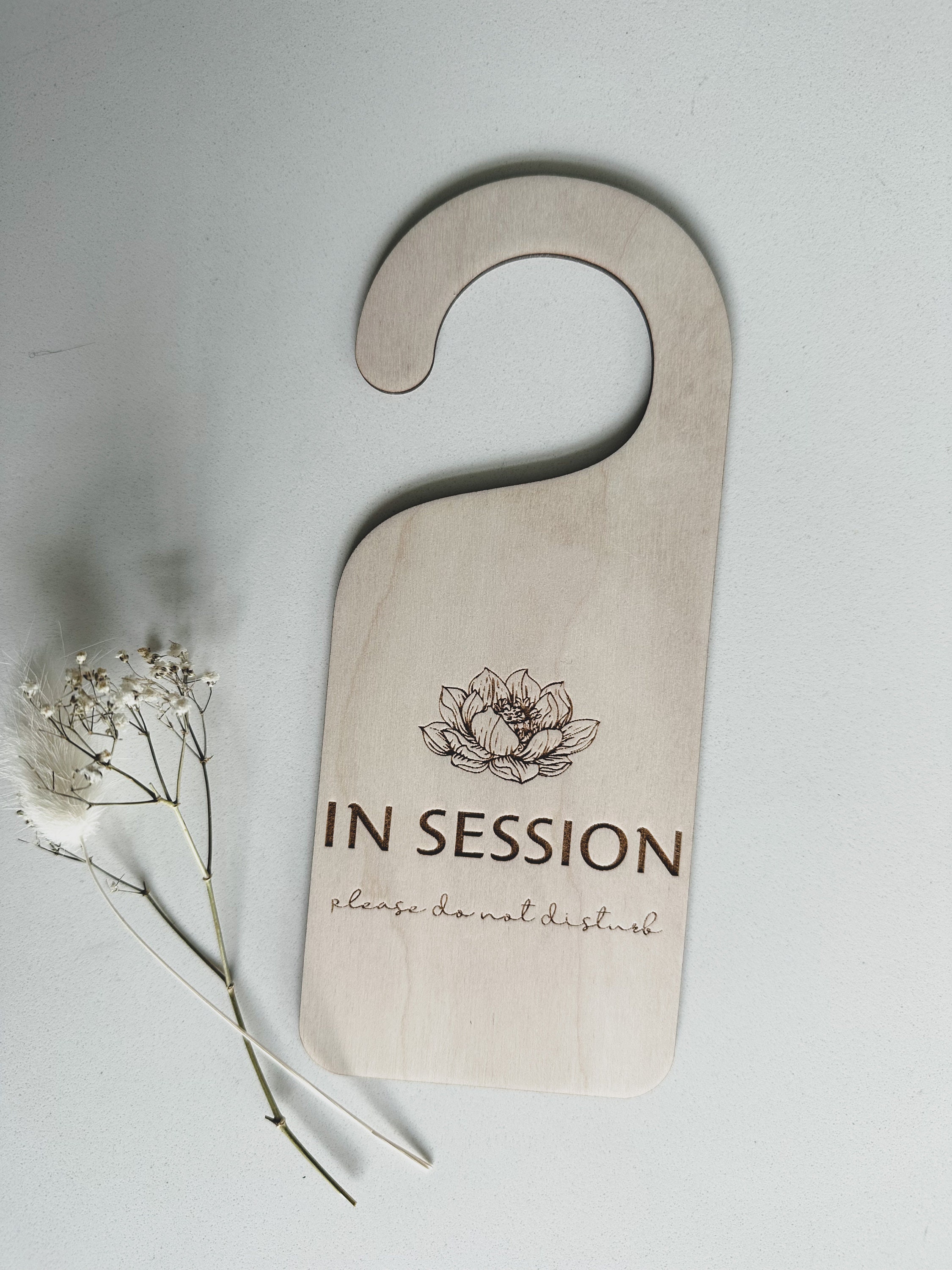 Custom in Session Door Hanger - Office Decor, Engraved Please Do Not ...