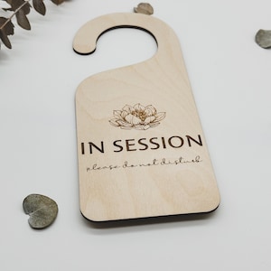 Custom in Session Door Hanger - Office Decor, Engraved Please Do Not ...