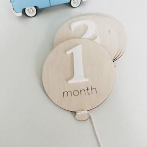 Baby Milestone Markers - Adorables disques ballons pour les séances photo de nouveau-nés | Jeu de 12 disques