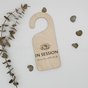 Custom in Session Door Hanger - Office Decor, Engraved Please Do Not ...