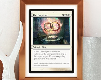 the proposal mtg card Custom Magic the Gathering Card (print) - Engagement / Proposal!