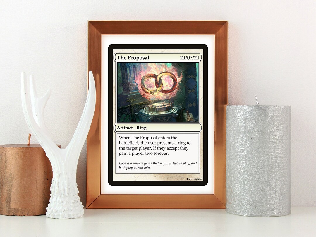 Custom Magic the Gathering Card (print) - Engagement / Proposal! - Etsy
