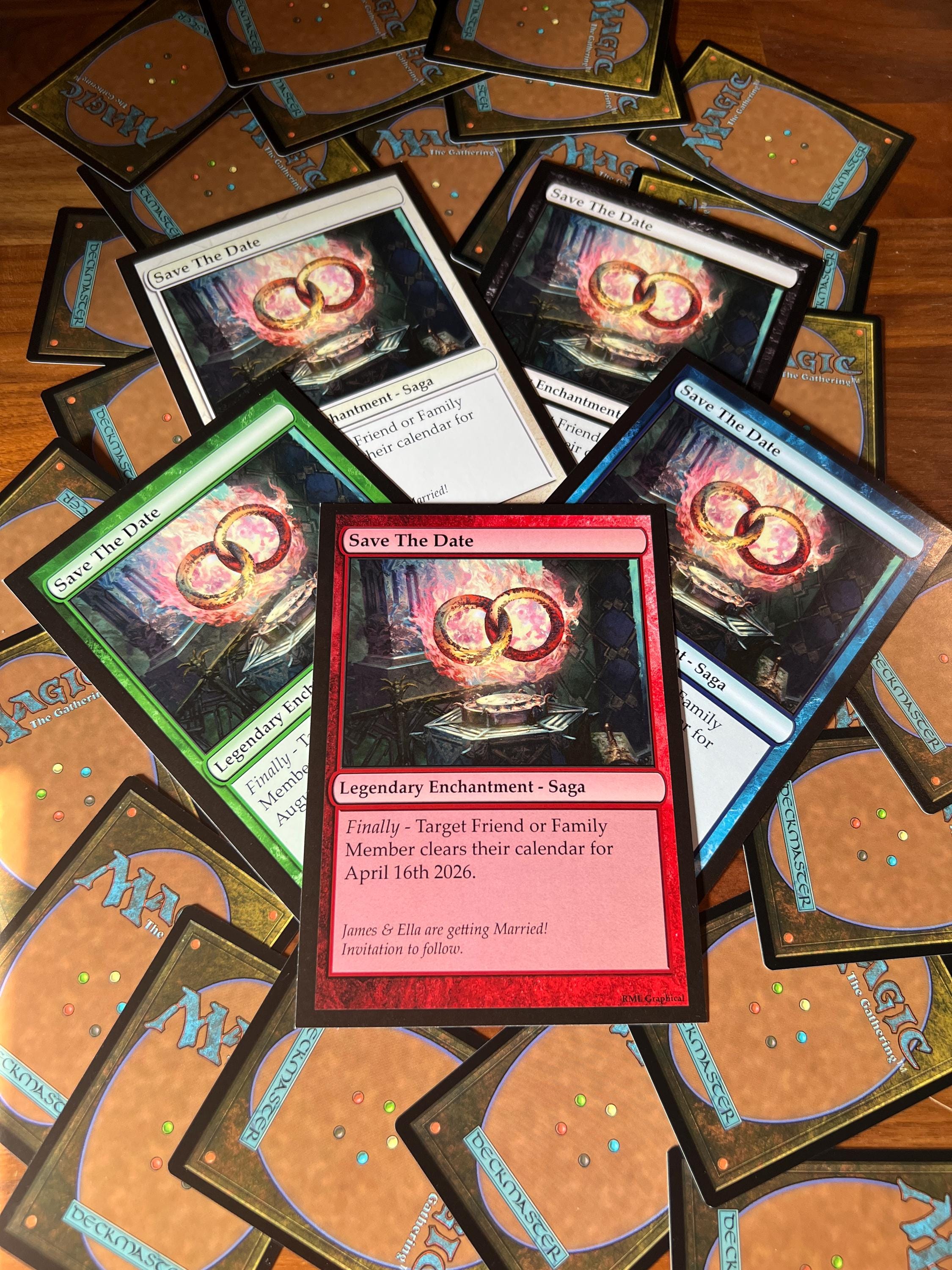 mtg wedding cards Magic the Gathering Custom Wedding Cards Custom Text, Color, Photo, An main image 0