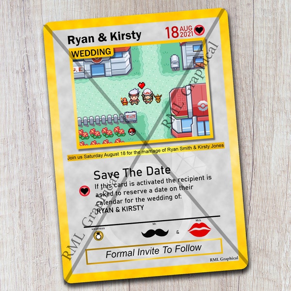 Pokemon Card - Wedding Save The Date