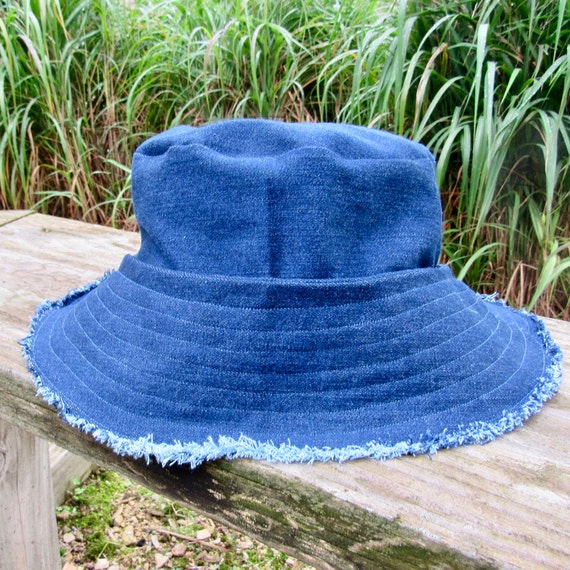 Buy Denim Bucket Hat/frayed Bucket Hat/jean Fabric Bucket Hat/denim Sun Hat/blue  Bucket Hat/handmade Bucket Hat Online in India - Etsy