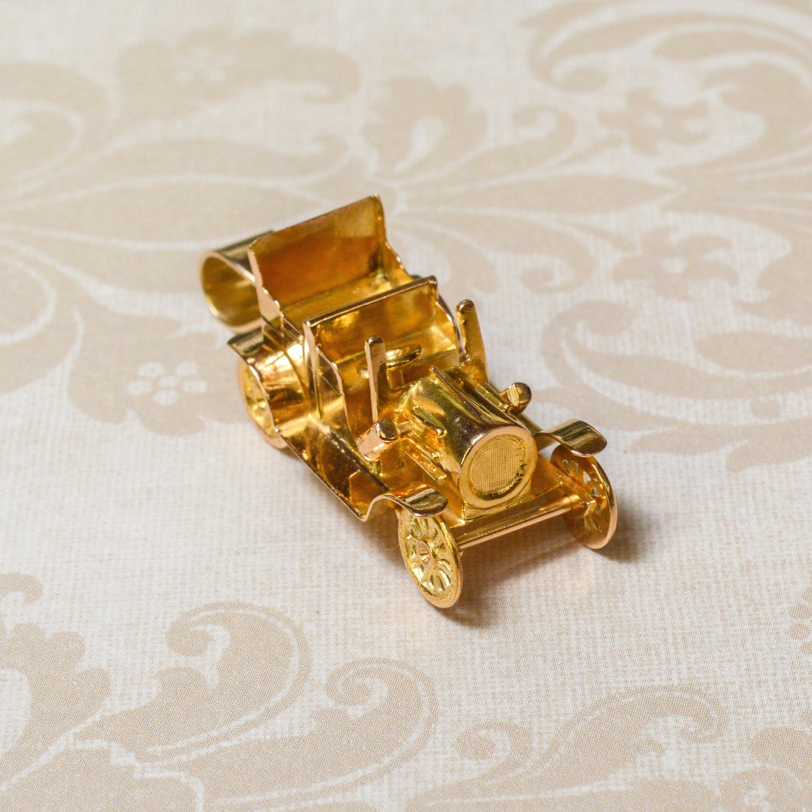 Antique Car Charm Pendant, Model T Ford Charm, 14k Yellow Gold Etsy