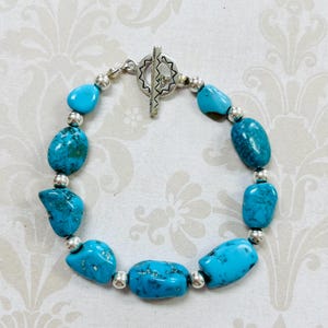 Sterling Silver Blue Stone Bracelet