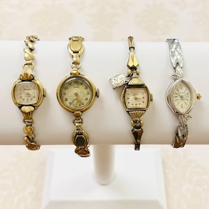 4 Vintage Ladies’ Watches for Parts Lot #535