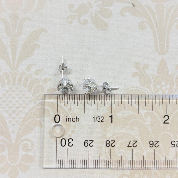 Tacori Sterling Diamonique Stud Earrings View 5