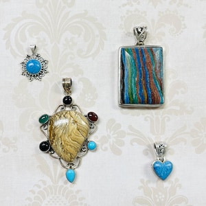 4 Sterling Silver Pendants Lot #316
