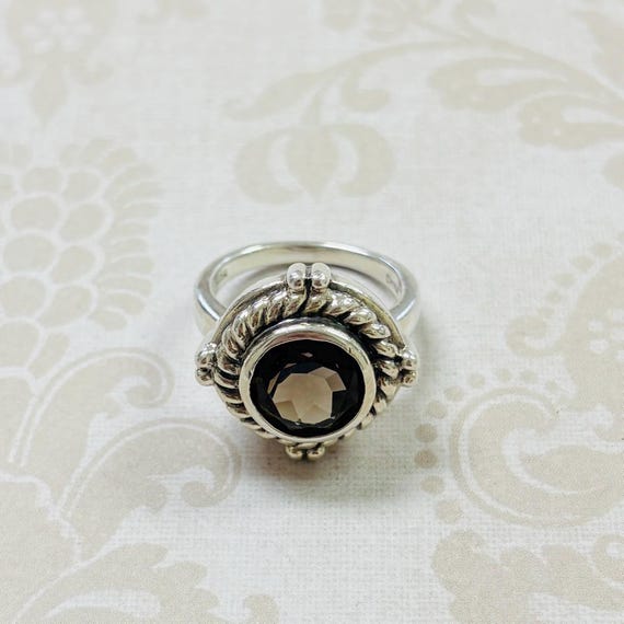 Sterling Silver Brown Stone Ring - image 1