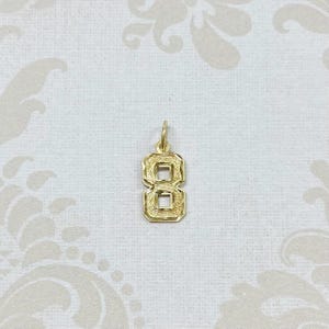 14K Gold Estate #8 Charm