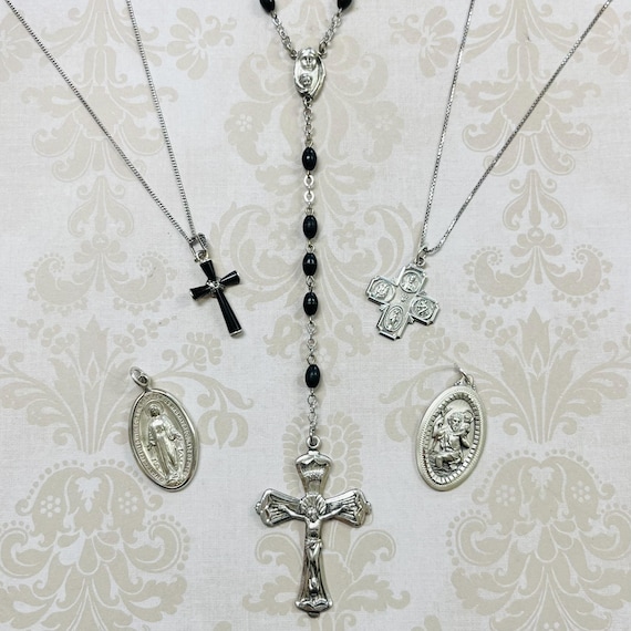 5 pcs Sterling Silver Religious Jewelry Lot #475