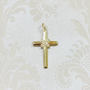 14K Gold Estate Cross Pendant