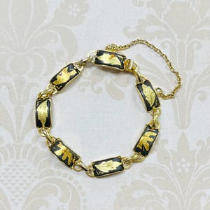 Vintage Damascene Bird Bracelet