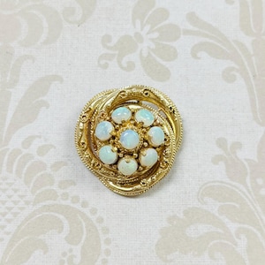 Vintage 14K Gold Opal Brooch