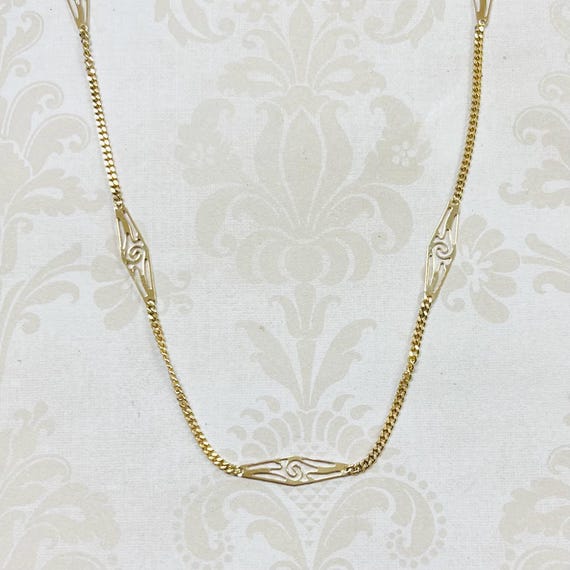 18K Gold Estate Infinity Plate Chain