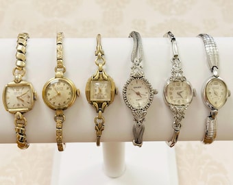 6 Vintage Gruen Watches for Parts Lot #534