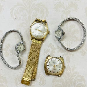 4 Vintage Waltham Watches for Parts Lot #530
