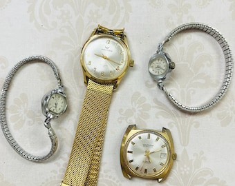 4 Vintage Waltham Watches for Parts Lot #530