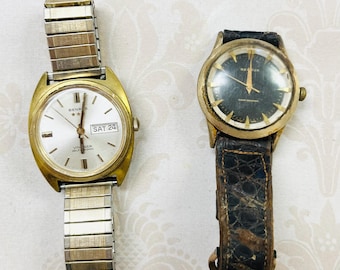 2 Vintage Benrus Watches for Parts Lot #529