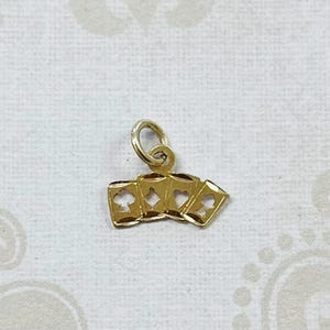 14K Gold Playing Cards Charm
