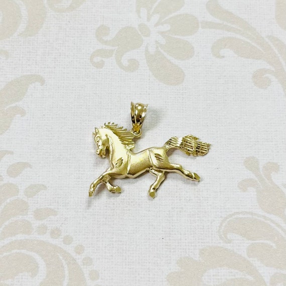 14K Gold Estate Horse Pendant