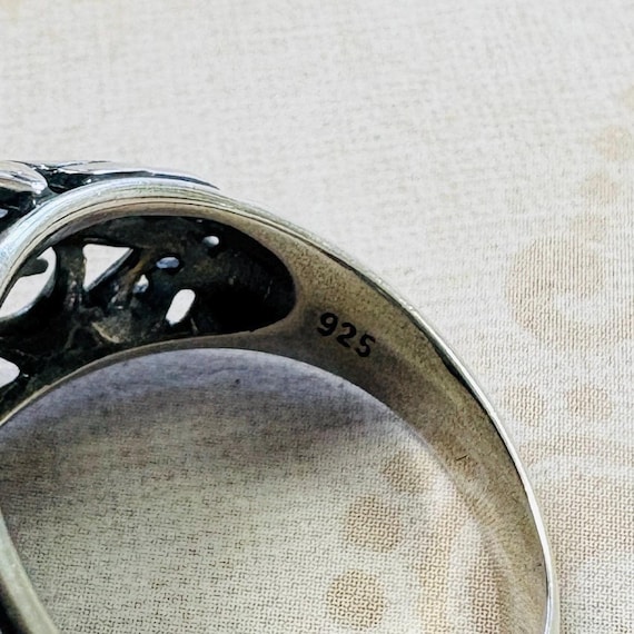 Sterling Silver Black Stone Ring - image 4