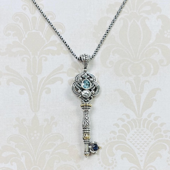 Barbara Bixby Sterling/18K Key Necklace