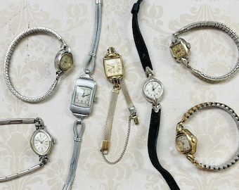 7 Vintage Ladies’ Watches for Parts Lot #531