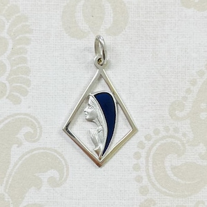 Vintage 18K Gold Mary Pendant