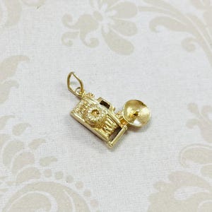 14K Gold Camera Charm