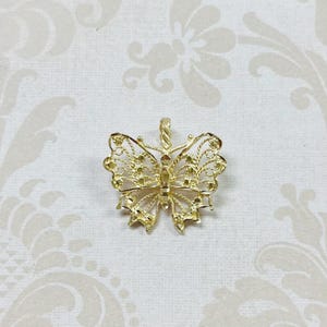 14K Gold Butterfly Pendant