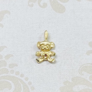 14K Gold Teddy Bear Pendant