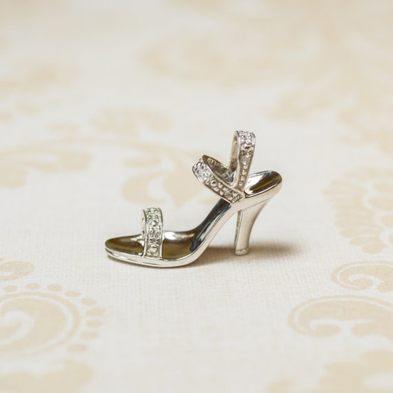 10k Diamond Stiletto Heel Sandal White Gold Estate