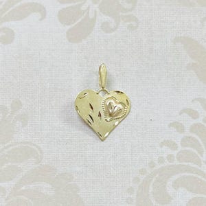14K Gold Estate Heart Pendant