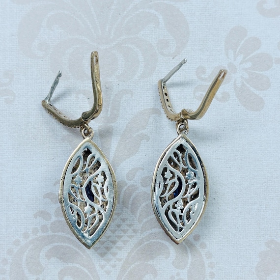 Sterling Silver Purple Stone Earrings View 2