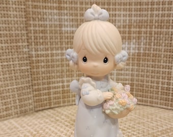 Vintage Precious Moments Figure *take Time to Smell the Flowers